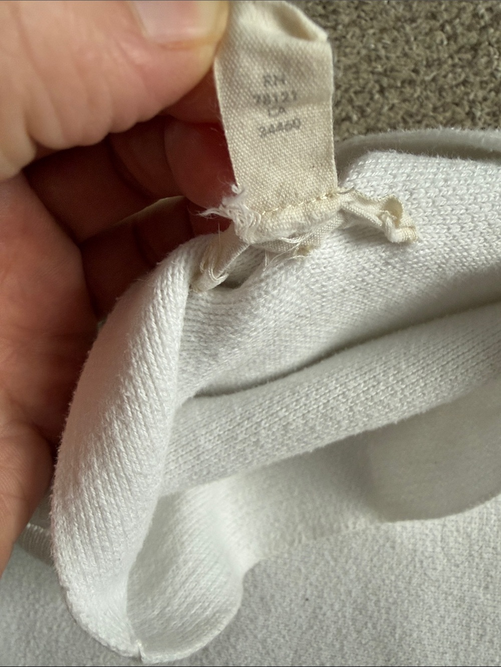 Eileen Fisher White Mock Neck Organic Cotton Sweater - Picture 3 of 4